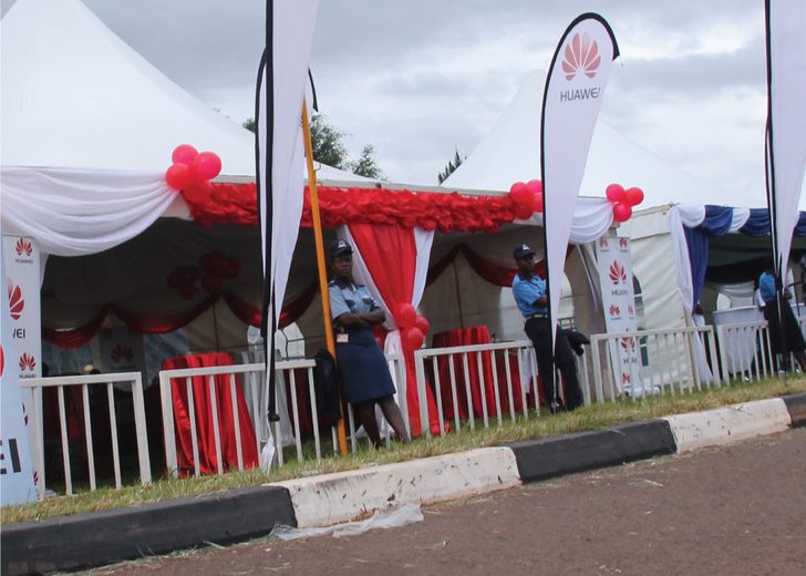 Huawei branded outdoor activation site