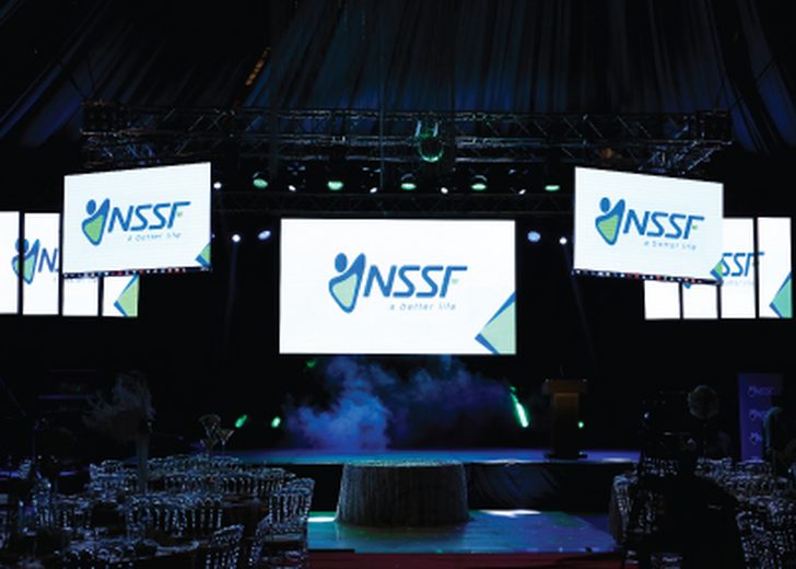 LED stage screens at the NSSF End of Year Party